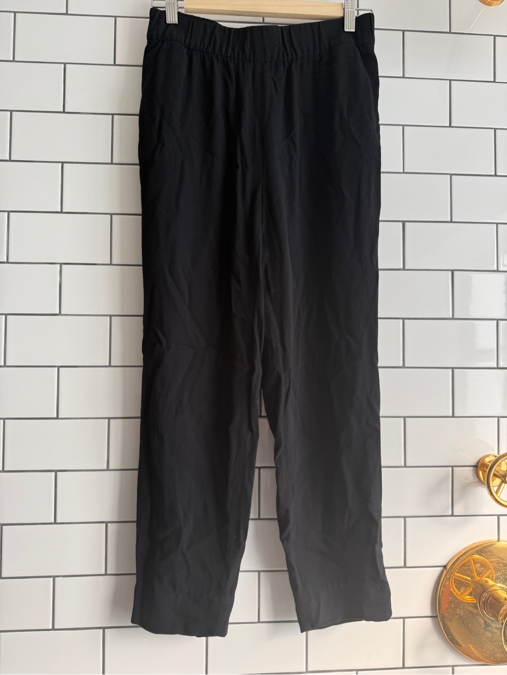 kate spade Black Women’s Cropped Elastic-Waist Pants